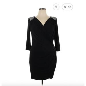 Cache Black Studded Detail Cocktail Dress Size XL